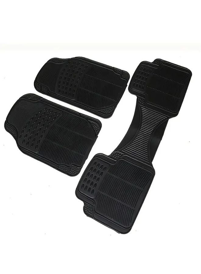 3Pcs All Weather Car Floor Mats Set Durable PVC Non Slip Front Rear Seat Rubber Pads - Image 2